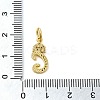 Brass Micro Pave Cubic Zirconia Pendants KK-M273-01G-C-3