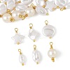 24Pcs 6 Styles ABS Plastic Imitation Pearl Pendants KK-FS0001-93-2
