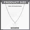 1Pc Brass Chain & 304 Stainless Steel Letter Pendant Necklaces NJEW-LP0001-35W-P-2