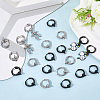 24Pcs 2 Colors  304 Stainless Steel Hoop Earring Findings FIND-SC0017-16C-3