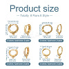 8 Pairs 8 Style Brass Hoop Earrings EJEW-PJ0001-05-3