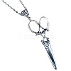 Vintage Alloy Scissors Shaped Pendant Necklaces for Women FS-WG6A66B-01-5
