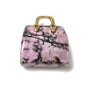 Natural Rhodonite Brass Pendants KK-E274-01G-21-2
