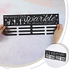 Word She Leaves A Little Sparkle Wherever She Goes Fashion Iron Medal Hanger Holder Display Wall Rack ODIS-WH0021-322-3