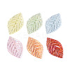 Transparent Acrylic Leaf Pendants TACR-T031-01M-2