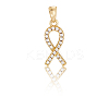 10Pcs Brass Micro Pave Cubic Zirconia Pendants KK-BBC0019-34-6