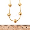 304 Stainless Steel Round Beads Snake Chain Necklaces NJEW-D319-02C-G-5