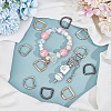 18Pcs 3 Colors Alloy Spring Gate Rings FIND-SC0014-05-3