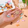 40Pcs 4 Colors Opaque Resin Pendants RESI-CJ0002-29-4