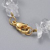 Natural Quartz Crystal Chip Beaded Bracelets BJEW-JB04933-02-3