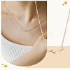 1Pc Alloy Resin Flower Pendant Necklaces for Women NJEW-LP0002-86G-1
