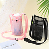 2Pcs 2 Colors Polyester Plastic Water Bottle Mesh Pouches AJEW-CN0004-37C-3