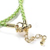 Polyester Cord Braided Necklace Makings MAK-L043-03G-27-3