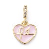 Cubic Zirconia Charms LS-KK-G363-09G-03-1