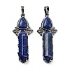 Natural Lapis Lazuli Sword Big Pendants G-Q163-08AS-02-1