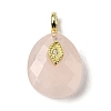 Natural Rose Quartz Pendants G-Z090-01G-04-1