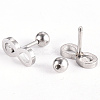 Tarnish Resistant 201 Stainless Steel Barbell Cartilage Earrings EJEW-R147-21-2