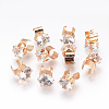 Cubic Zirconia Shoe Buckle Clasps ZIRC-T003-25KC-1