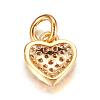 Brass Micro Pave Cubic Zirconia Charms ZIRC-P060-41G-2