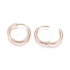 Ion Plating(IP) 304 Stainless Steel Huggie Hoop Earrings EJEW-F111A-17mm-RG-3