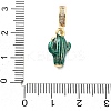 Rack Plating Brass Micro Pave Clear Cubic Zirconia European Dangle Charms KK-Q017-16G-3