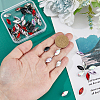 50Pcs 5 Colors Rhinestone Pendants RGLA-DC0001-10-3