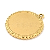 Ion Plating(IP) 304 Stainless Steel Pendants Cabochon Settings X-STAS-A099-04G-2