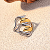 304 Stainless Steel Adjustable Cuff Rings RJEW-S626-01GP-C-1