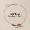 Synthetic Goldstone Hexagon Heishi Beads & 304 Stainless Steel Paperclip Chain Necklace & Bracelets for Women SG1071-3-7