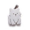 Tarnish Resistant 304 Stainless Steel Puppy Pendants STAS-F219-07P-1