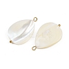 Natural Shell Teardrop Pendants X1-STAS-D378-33G-2