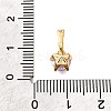 Brass Micro Pave Cubic Zirconia Charms KK-D356-05F-G-3