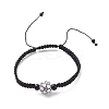 Acrylic Braided Bead Bracelet BJEW-JB08552-04-1
