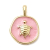 Brass Enamel Pendants KK-P338-15G-02-1