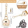15 Sets 3 Colors Alloy Cord Ends with Cable Chains FIND-CA0003-57-2