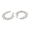 Non-Tarnish 304 Stainless Steel Hoop Earrings for Women STAS-D084-21P-2