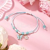 Adjustable Nylon Cord Braided Bead Bracelets for Women BJEW-JB11409-02-1