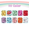 500Pcs 10 Colors Opaque Acrylic Enamel Beads MACR-YW0001-48-2