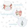 30Pcs 2 Styles Steel & 304 Stainless Steel Wire Pendants STAS-DC0012-65-4