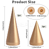 2Pcs 2 Styles Alloy Ring Display Stands RDIS-BBC0001-01G-2