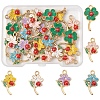 24Pcs 6 Styles Alloy Enamel Pendants FIND-FS0004-18-1