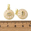 Brass Micro Pave Cubic Zirconia Pendants KK-F911-17G-01-3