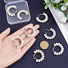 4 Pairs Natural Pearl Braided Hoop Earrings EJEW-UN0002-10-3