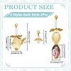 Alloy & Brass Wedding Photo Locket Pendant Decoration HJEW-WR00001-2