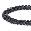 Natural Lava Rock Gemstone Round Bead Strands G-R285-4mm-06-4