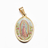 Ion Plating(IP) 304 Stainless Steel Lady of Guadalupe Pendants X-STAS-H356-32G-1