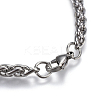 Non-Tarnish 304 Stainless Steel Wheat Chain Necklaces NJEW-F242-14P-B-3