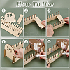 Hollow Bowknot Wooden Display Stands for Cards Holder ODIS-WH0031-03-4