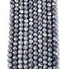 Ombre Effect Dyed Electroplate Opaque Glass Beads Strands EGLA-Q130-01A-01-2