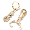 Real 18K Gold Plated Brass Dangle Leverback Earrings EJEW-L269-016G-01-2